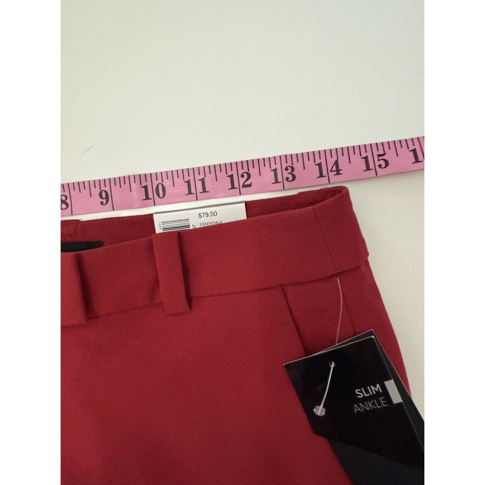 The Limited Slim Ankle Pants Red Office Career Dressy Classic Business 2 Petite - Picture 15 of 16